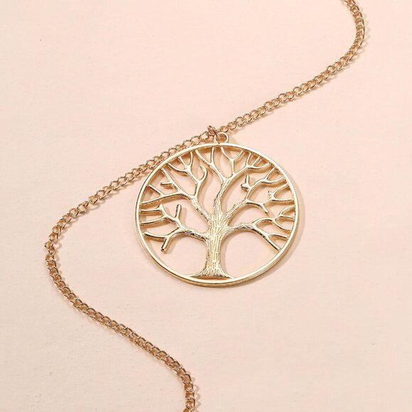 6Pcs Long Necklaces for Women Tassel Pendant Necklace Circle Knot Bar Feather Le - Picture 8 of 8